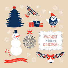 Christmas graphic design elements