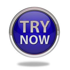 Try now pointer icon on white background