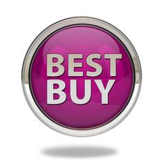 Best buy circular icon on white background