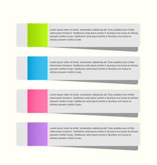Modern infographics colorful web design template with shadow