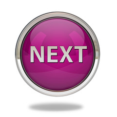 next pointer icon on white background