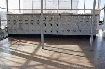 Automatic luggage storage at the train station in Kerch