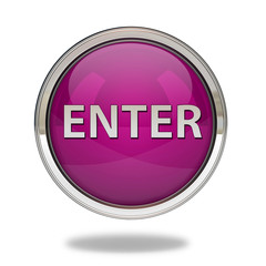 enter pointer icon on white background