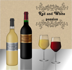 Vino rosso e bianco - Slogan