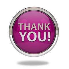 Thank you pointer icon on white background