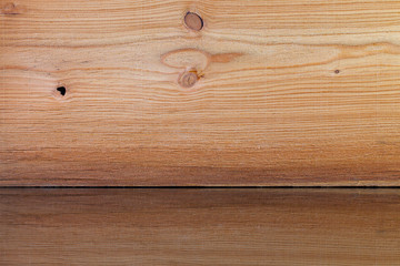 Fototapeta premium Realistic wood veneer with interesting growth rings on the glass