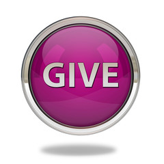 Give pointer icon on white background