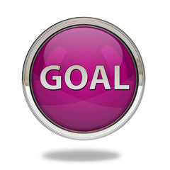 Goal pointer icon on white background