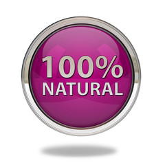 100% natural pointer icon on white background