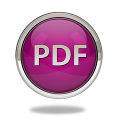 Pdf pointer icon on white background