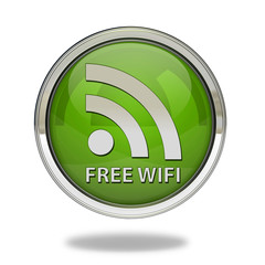 Free wifi pointer icon on white background