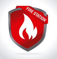 Firefigther design over white background vector illustration