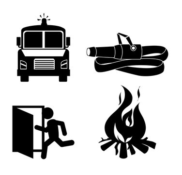 Firefigther design over white background vector illustration