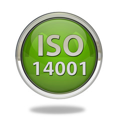 Iso 14001 pointer icon on white background