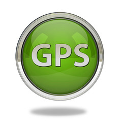 Gps pointer icon on white background