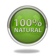 100% natural pointer icon on white background