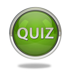 Quiz pointer icon on white background