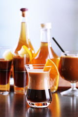 Espresso cocktail served on table