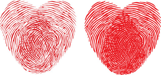 Fingerprint heart - 74511994