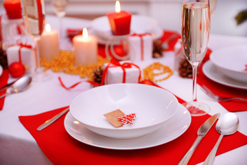 Beautiful Christmas table setting