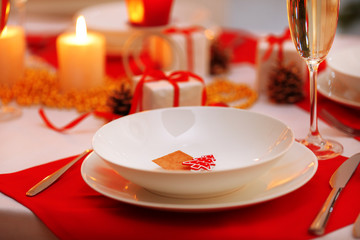 Beautiful Christmas table setting
