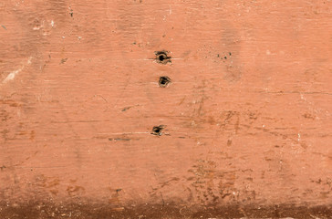 Rusty brown hardwood surface closeup