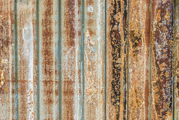 Rusty steel plate closeup