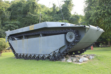 Detail of military tank - Stock Image