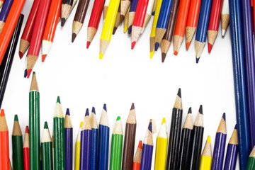 pencils isolated on white background