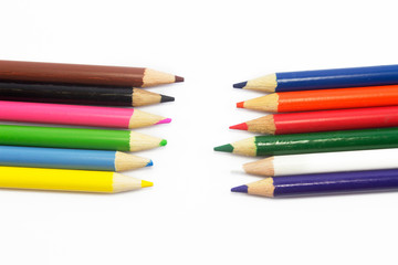 pencils isolated on white background