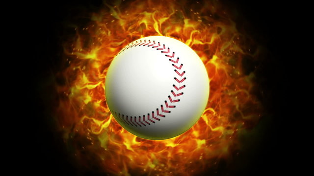 Fiery Basket Ball Background, with Alpha Channel