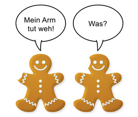 Fototapeta premium Weihnachtlicher Lebkuchen-Witz, Vektor