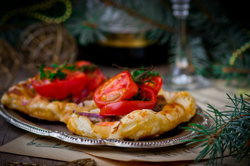 fillet of a salmon in puff pastry