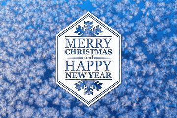 Merry Christmas and New Year greeting card