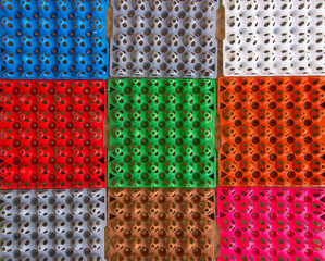 Colorful background from paper egg trays.