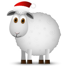 Background with Santa sheep.
