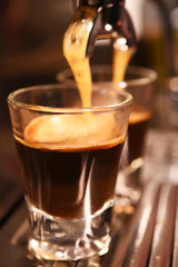 coffee machine preparing cup of coffee