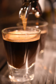 coffee machine preparing cup of coffee