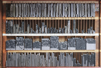 Letterpress Print typeset tools Vintage object