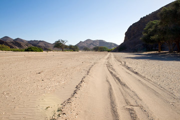 Dry riverbed in Namibia