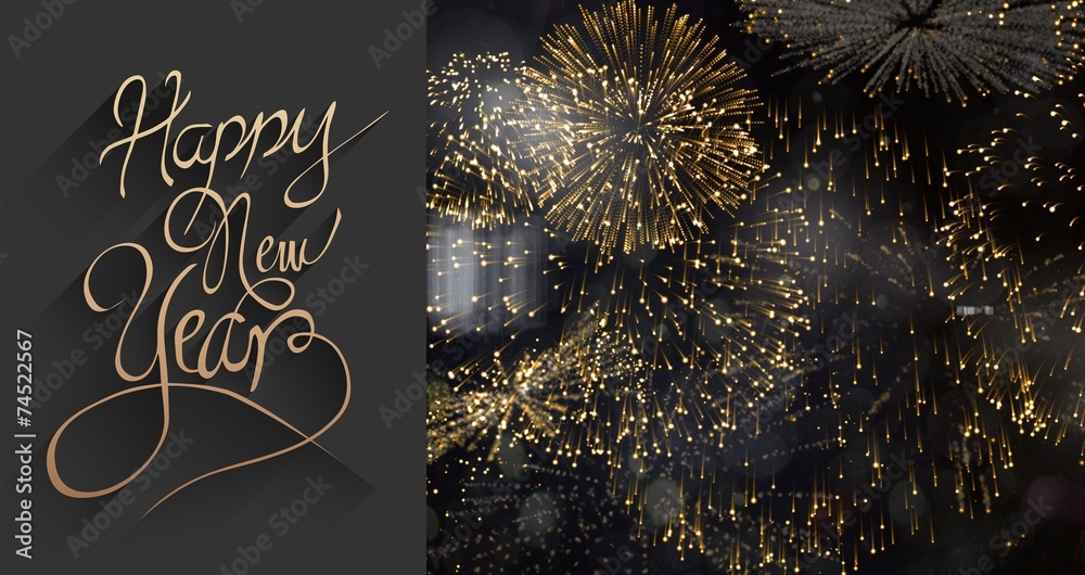 Aufkleber composite image of classy new year greeting