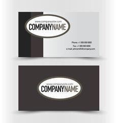 Business card design set template for company corporate style.