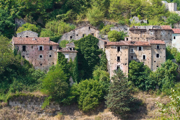Fototapeta premium Panoramic view of Brienza. Basilicata. Italy.