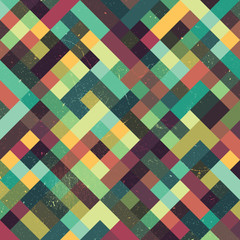 A retro style vector pattern background with a grunge texture