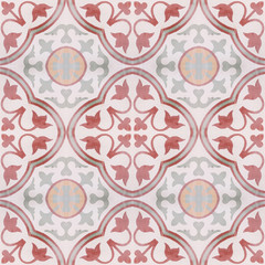 Vintage style floor tile pattern texture and background