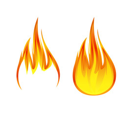 flame symbol or icon vector illustration