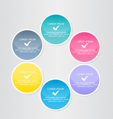 odern infographics colorful web design template with shadow
