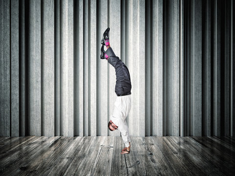 acrobat businessman