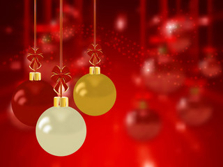 Christmas holiday bright background with ball