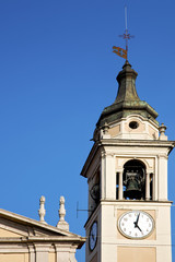 castano primo    italy   the   wall  and   tower bell sunny day